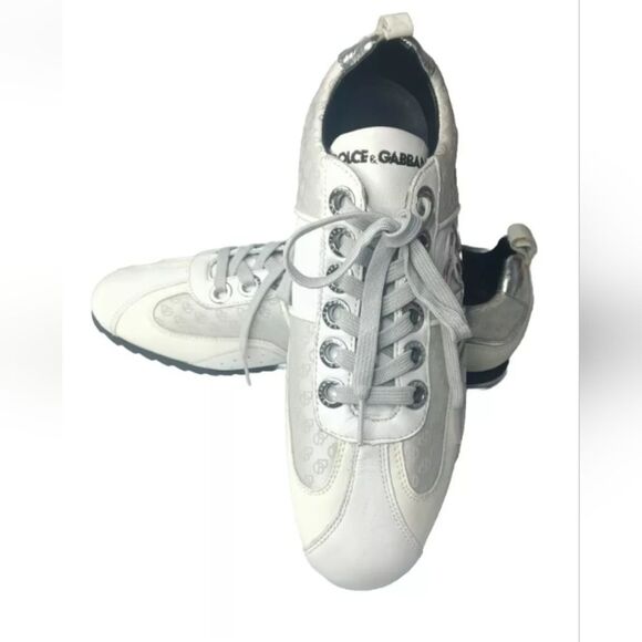 Dolce & Gabbana Shoes Men\'s Size 7 Leather White~Cream~Platinum~Silver main image 6